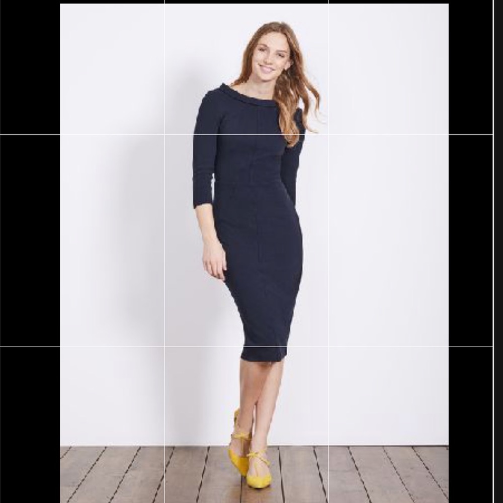 Boden Marisa Ottoman dress navy size 4